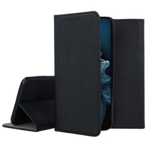 Кожен калъф тефтер и стойка Magnetic FLEXI Book Style за Huawei Nova 5T YAL-L21 черен